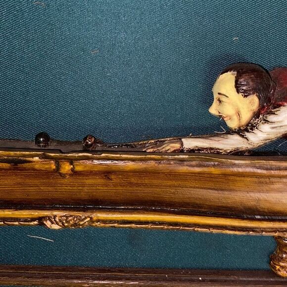 Vintage 1970s Billiard Pool Ball Wooden Coat Rack/ Shelf Wall Display 37x13x12 - Picture 7 of 11